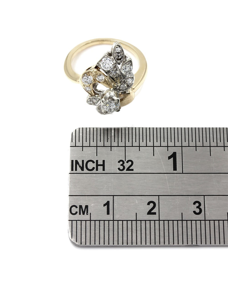 Diamond Cluster Ring in Gold