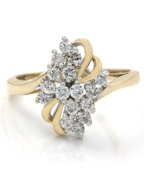 Diamond Cluster Ring in Gold