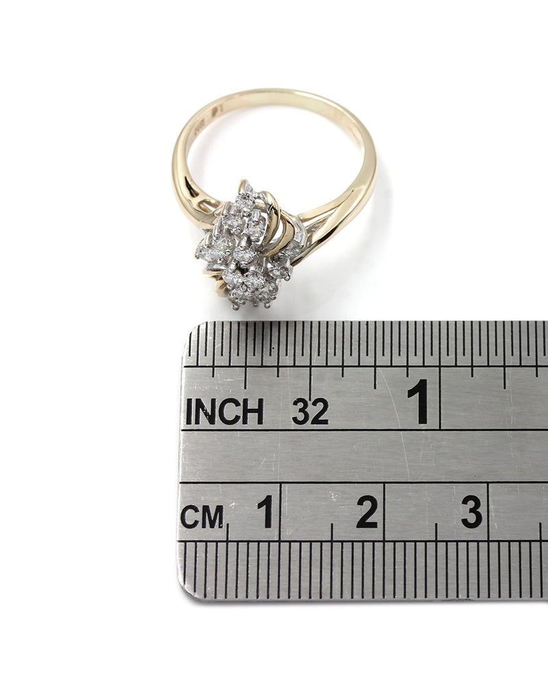 Diamond Cluster Ring in Gold