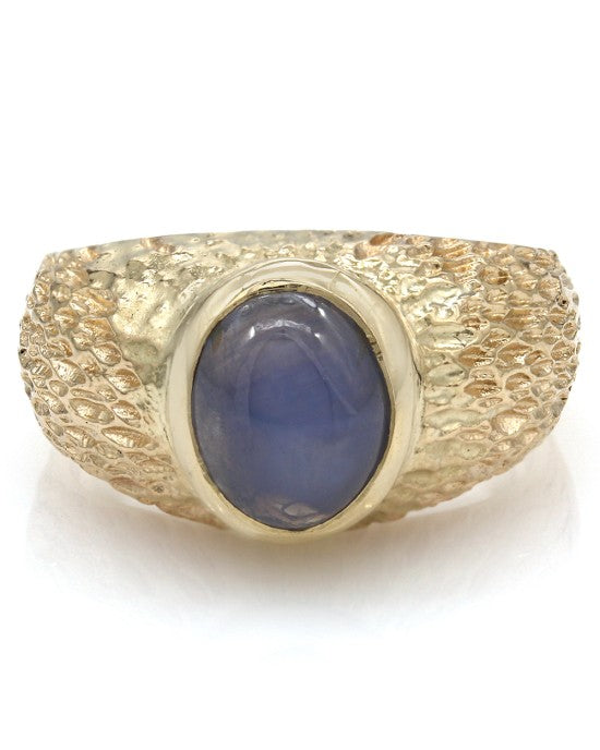 Gentleman's Star Sapphire Ring in Gold