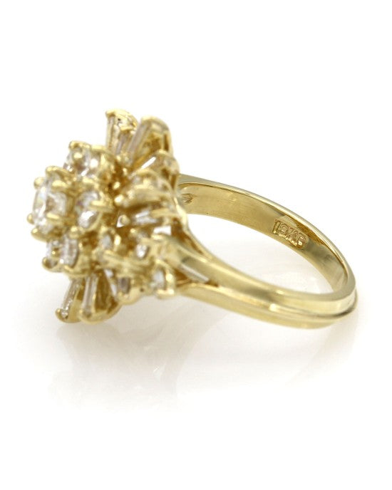 Diamond Cluster Ring in Gold