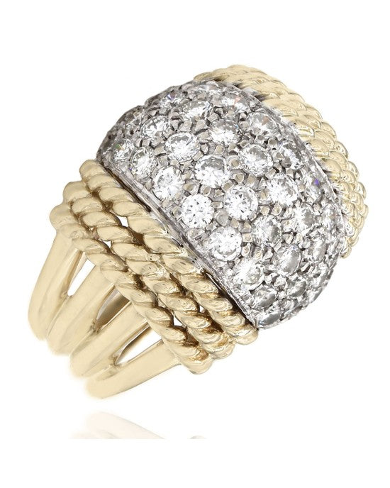 Diamond Dome Ring in Gold