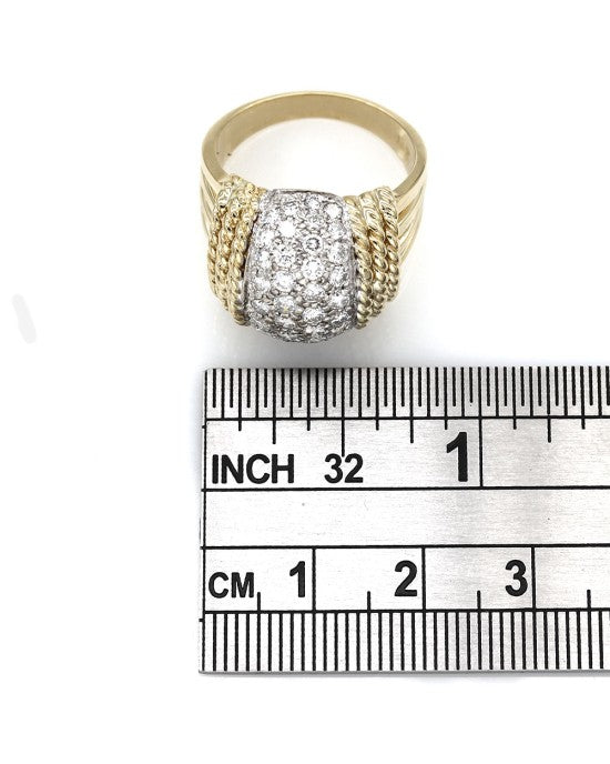 Diamond Dome Ring in Gold