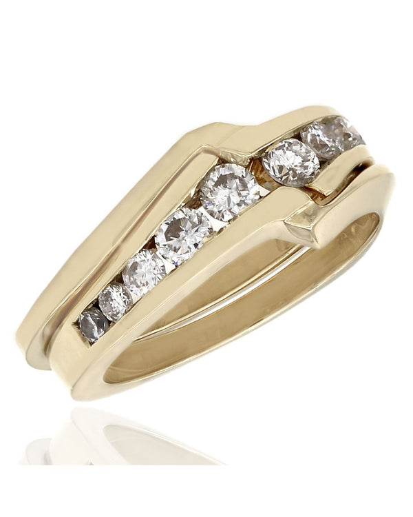 Two Piece Diamond Ring in Gold