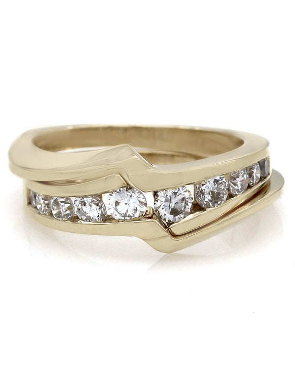 Two Piece Diamond Ring in Gold