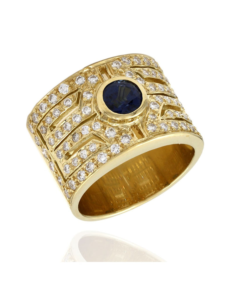 Sapphire and Diamond Ring in Gold