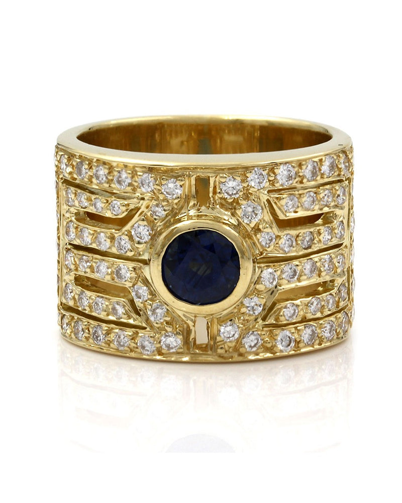 Sapphire and Diamond Ring in Gold