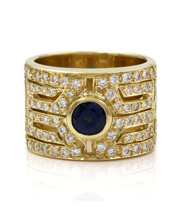 Sapphire and Diamond Ring in Gold