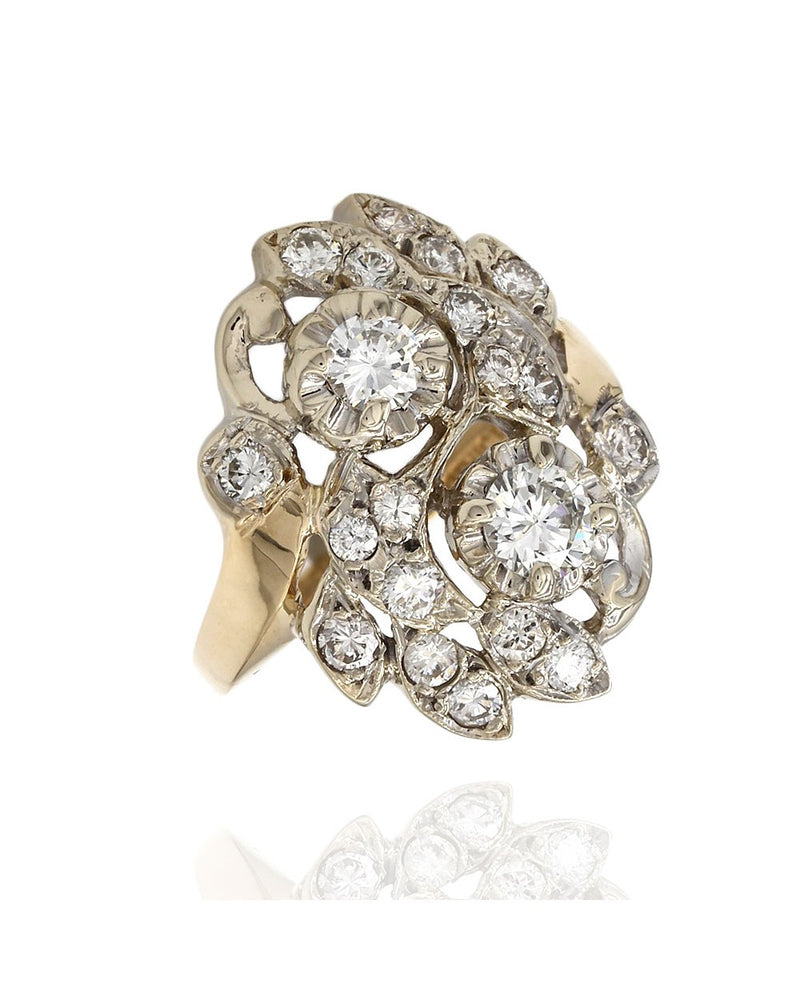 Diamond Cluster Ring in Gold