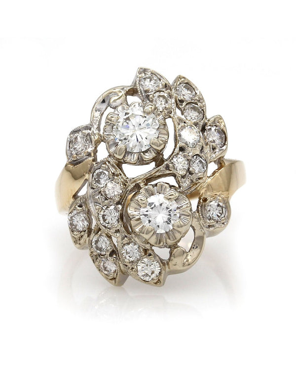 Diamond Cluster Ring in Gold