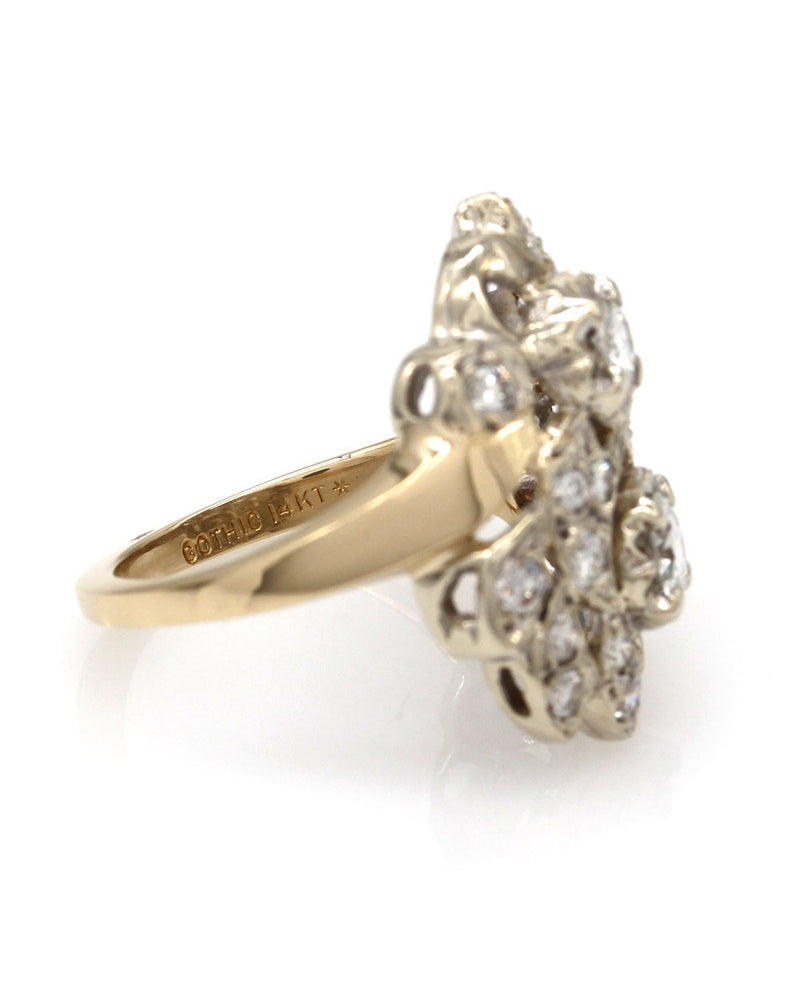 Diamond Cluster Ring in Gold