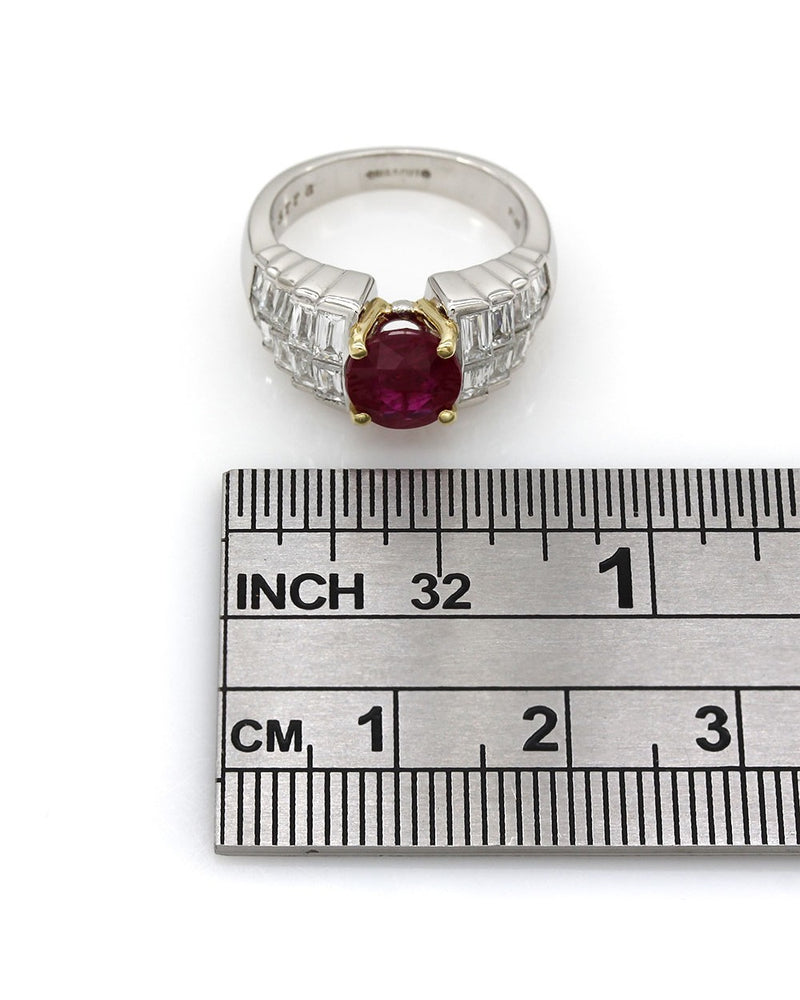 Ruby and Diamond Ring in Gold