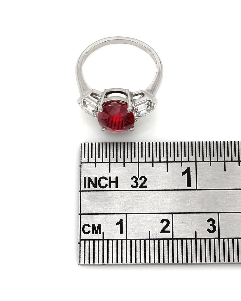 Ruby and Diamond Ring in Platinum