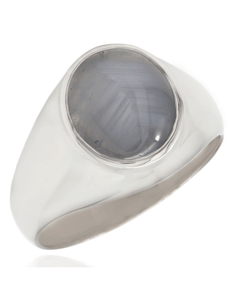 Gray Star Sapphire Ring in Gold