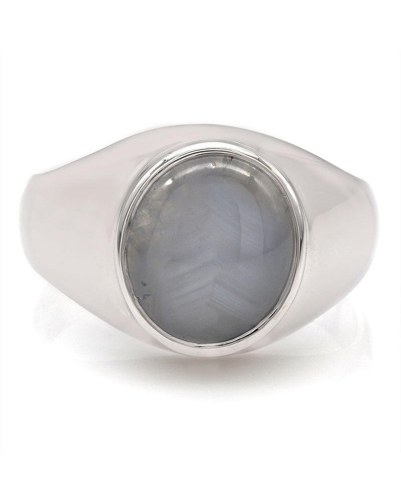 Gray Star Sapphire Ring in Gold