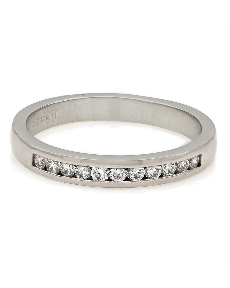 Platinum Single Row Diamond Ring