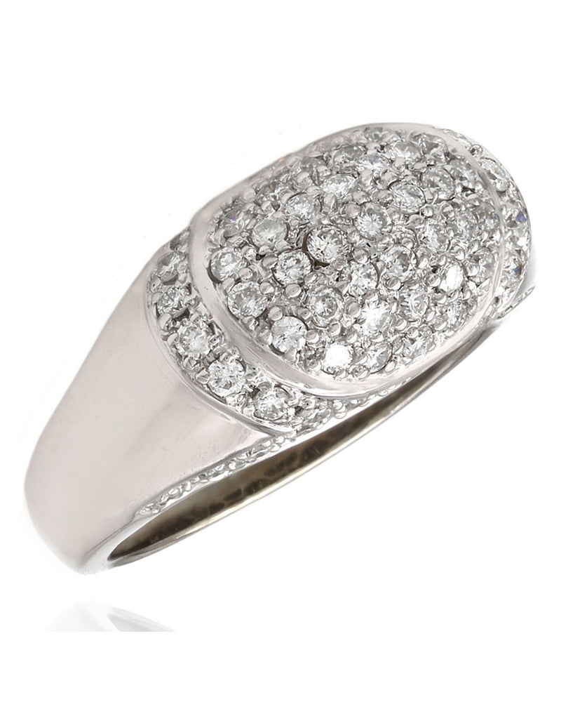 18KW Diamond Dome Ring