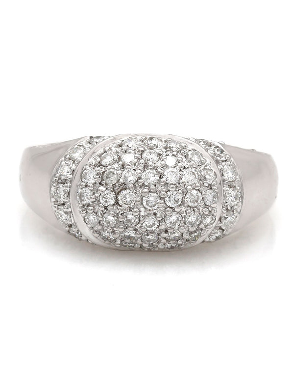 18KW Diamond Dome Ring