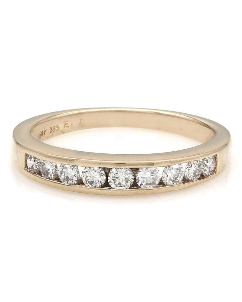 14ky Round Diamond Channel Set Band