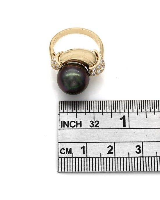 South Sea Pearl and Diamond Ring