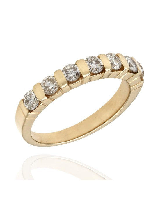 14KY Bar Set Diamond Ring