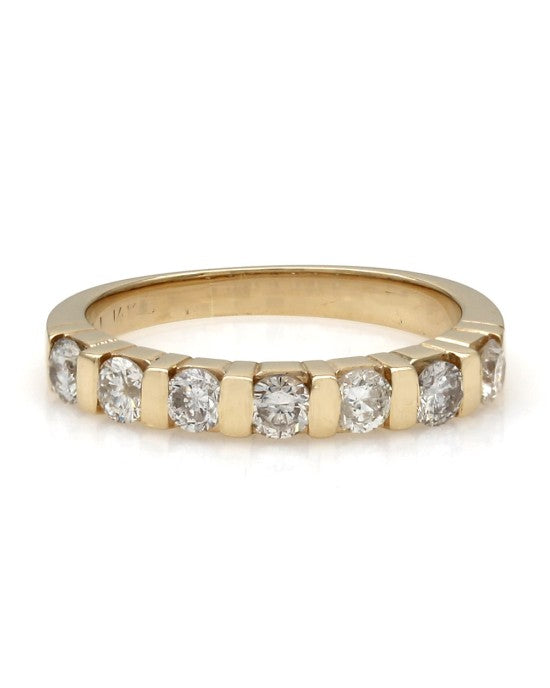 14KY Bar Set Diamond Ring
