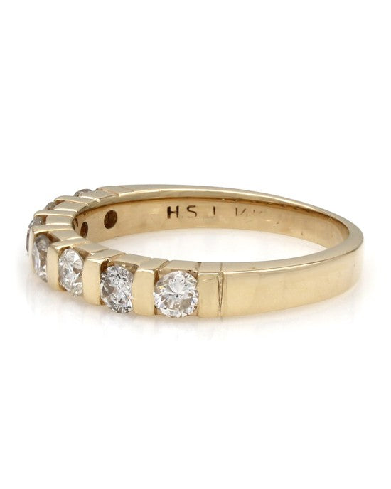 14KY Bar Set Diamond Ring