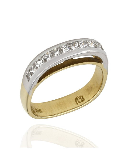 18K 2 Tier Princess Diamond Ring