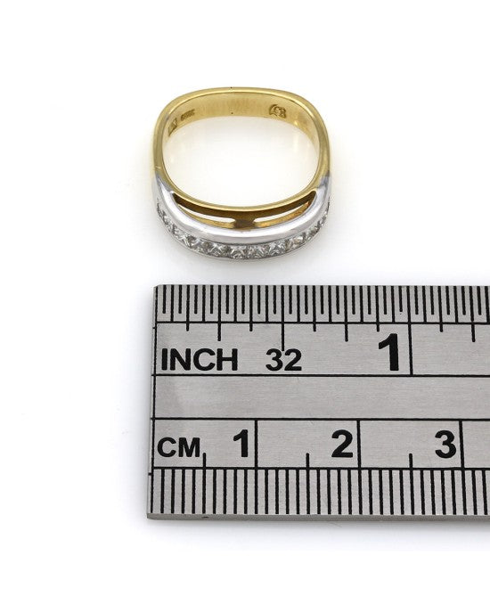 18K 2 Tier Princess Diamond Ring
