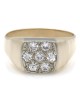 Gentleman's Diamond Square Top Ring