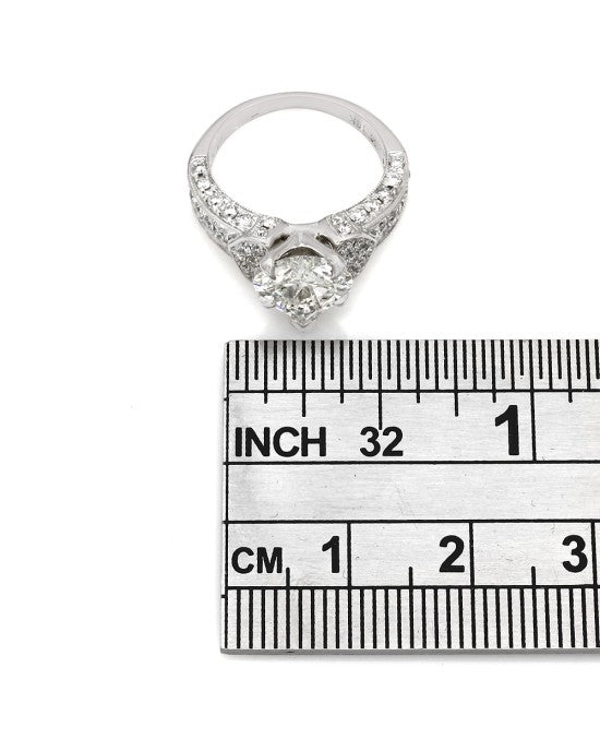 Diamond Heart Solitaire Ring