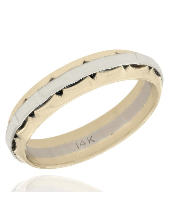 Gentleman's Notched Wedding Band