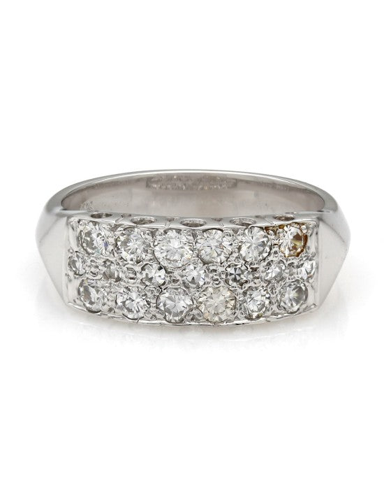 3 Row Diamond Pave Ring