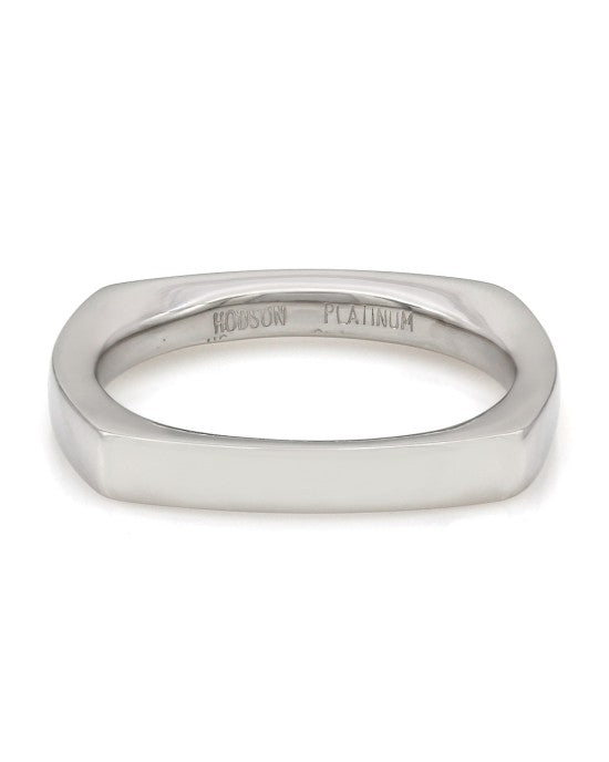 Gentleman's Square Platinum Ring