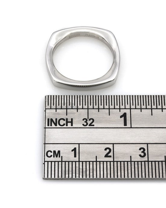 Gentleman's Square Platinum Ring
