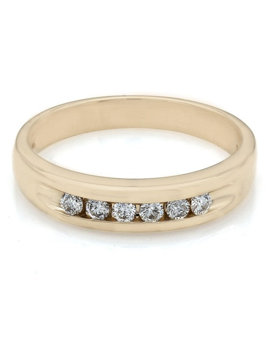 Gentleman's Channel Set Diamond Band Ring