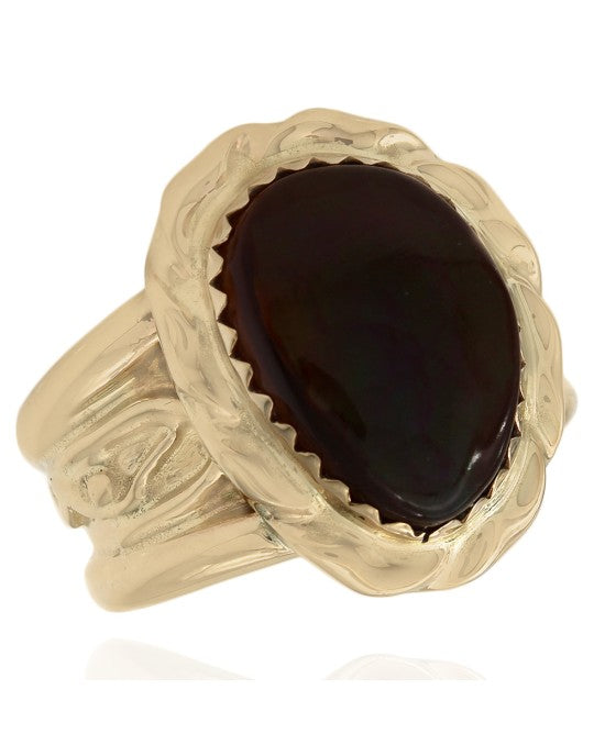 Fire Agate Ring in Gold