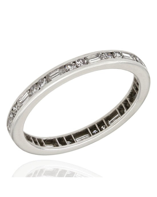 Baguette and Round Diamond Eternity Ring