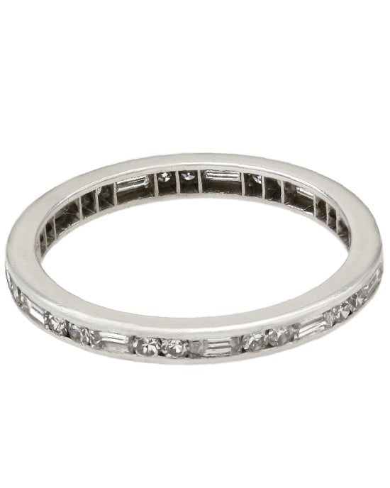 Baguette and Round Diamond Eternity Ring