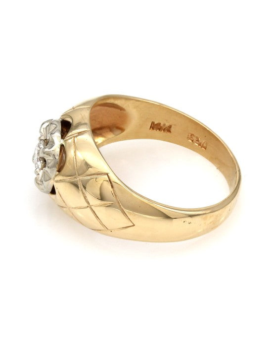 Gentleman's Diamond Solitaire Dome Ring