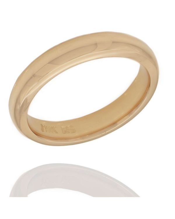 Half Round Comfort Band in Gold