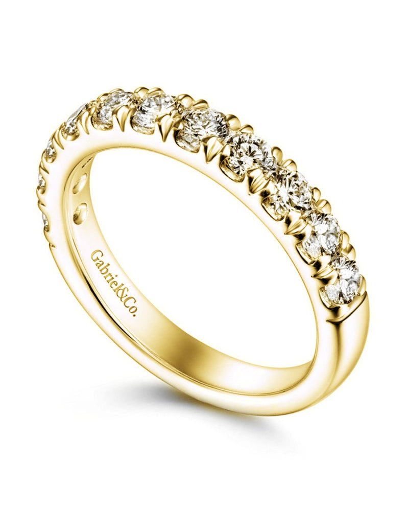 Gabriel & Co. Round Diamond Prong Set Band in 14k Yellow Gold