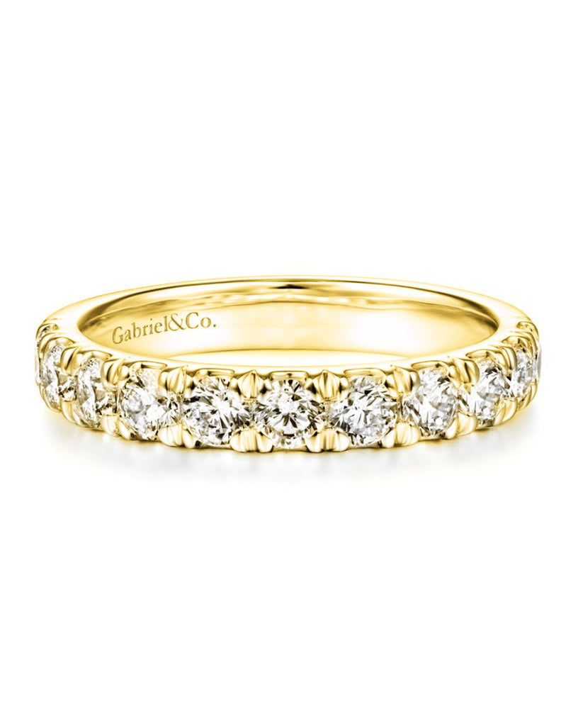 Gabriel & Co. Round Diamond Prong Set Band in 14k Yellow Gold