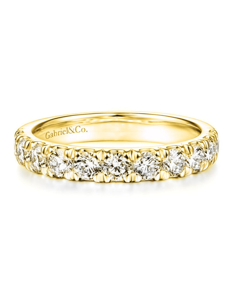 Gabriel & Co. Round Diamond Prong Set Band in 14k Yellow Gold