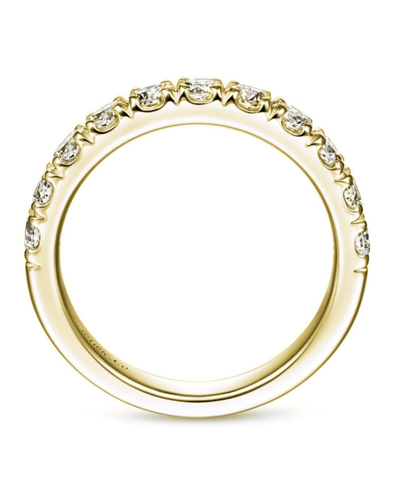 Gabriel & Co. Round Diamond Prong Set Band in 14k Yellow Gold