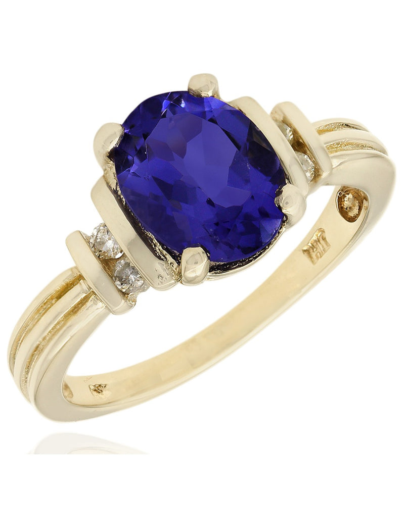 Tanzanite and Diamond Accent Ring