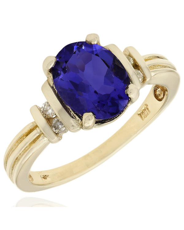 Tanzanite and Diamond Accent Ring
