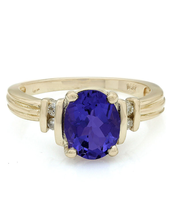 Tanzanite and Diamond Accent Ring