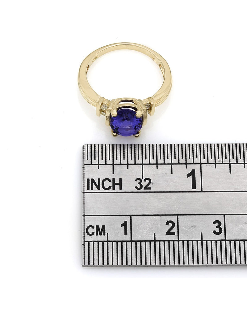 Tanzanite and Diamond Accent Ring