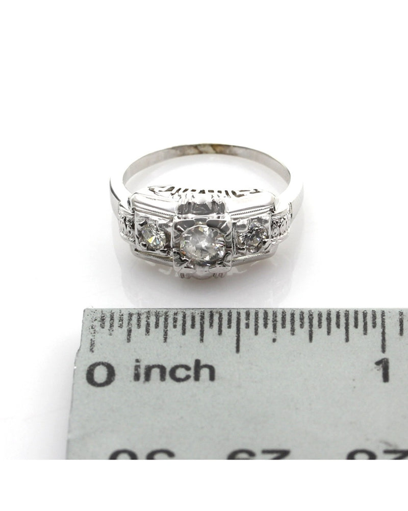 3 Stone Diamond Ring in Gold